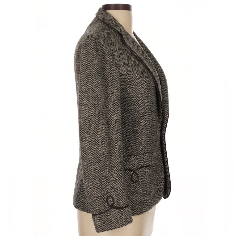 Vintage 70s 80s Ralph Lauren Wool Herringbone Blazer Equestrian Jacket Runway Ad - Picture 7 of 16